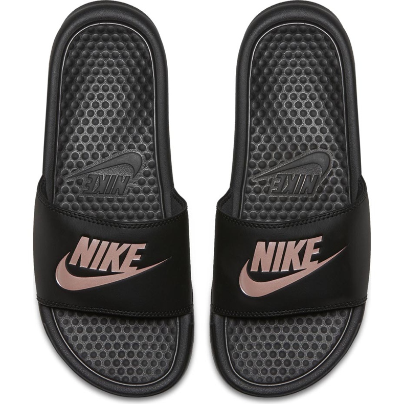Dámská skluzavka Nike Benassi Just Do It 343881 007 černá růžový