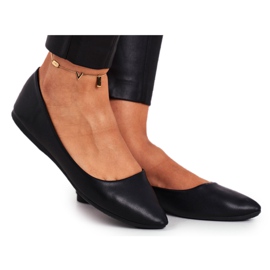 SEA Elegantní dámské baleríny Black Maude černá