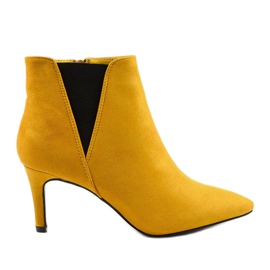 Žluté kotníkové boty s elastickým páskem Patter černá žlutá