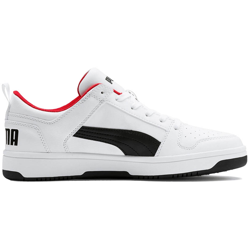 Pánské boty Puma Rebound LayUp Lo Sl bílo-černé 369866 01 bílý černá červené
