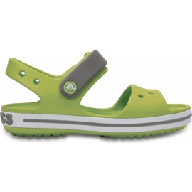 Dětské sandály Crocs Crocband Sandal Kids zelené a šedé 12856 3K9 zelený