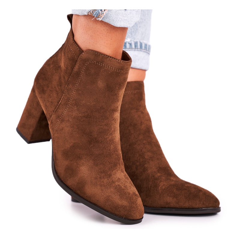 Dámské boty na vysokém podpatku Sergio Leone Olive BT508 hnědý vícebarevný Dámské boty na vysokém podpatku Sergio Leone Olive BT508 hnědý vícebarevný