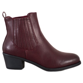 Ideal Shoes Klasické nazouvací boty červený