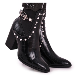 FRERY Dámské boty na podpatku Pearl Black Verbos černá