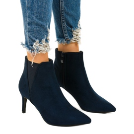 Tmavě modré kotníkové boty s elastickým páskem Patter námořnická modrá