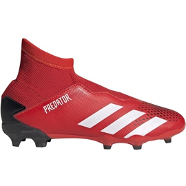 Kopačky Adidas Predator 20.3 Ll Fg Jr EF1907 červená, černá červený