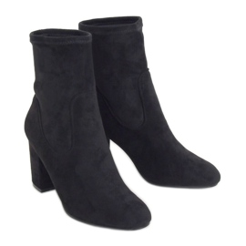 Černé vysoké podpatky 7675-GA Černá černý