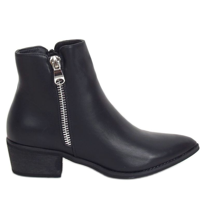 Boty s mandlovými prsty černé BJ1565-KB černé černá