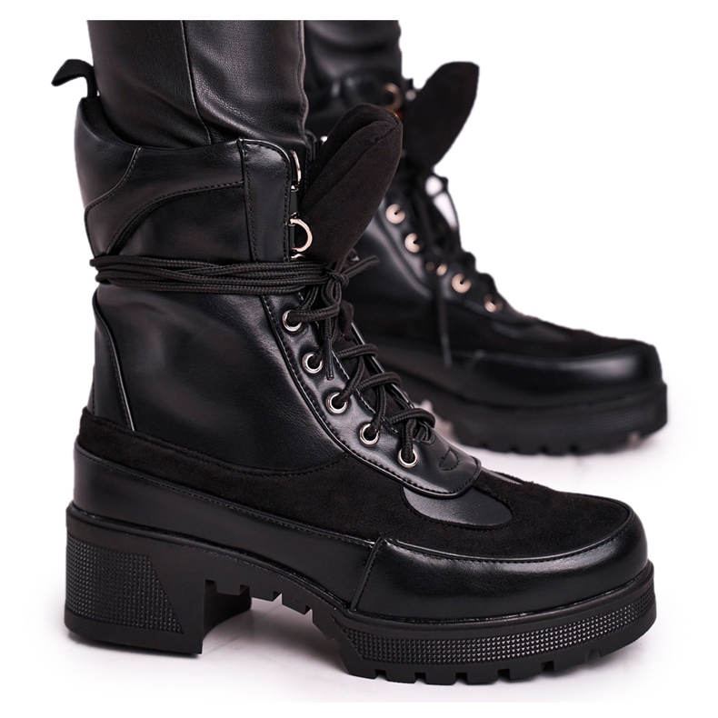 FS1 Dámské vysoké šněrovací boty černé Ridley černá FS1 Dámské vysoké šněrovací boty černé Ridley černá