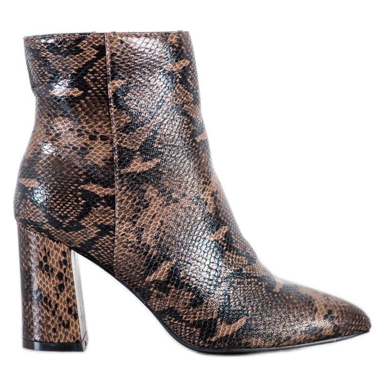 Goodin Boty ve Spitz Snake Print vícebarevný