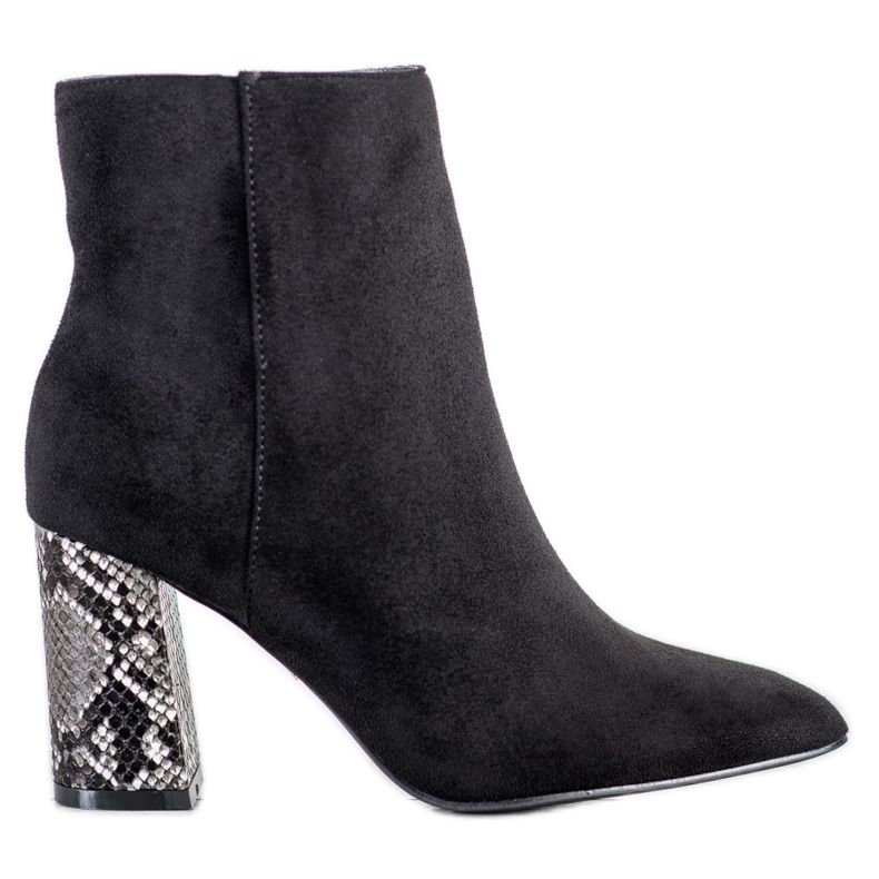 Goodin Boty na vysokém podpatku s hadím potiskem černá Goodin Boty na vysokém podpatku s hadím potiskem černá