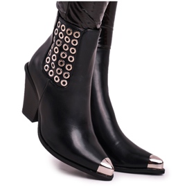 FS1 Dámské vysoké boty ocelové špičky černé pouze čas černá