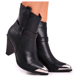 FG1 Dámské vysoké boty ocelová špička černá věčně