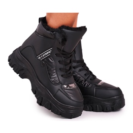 Marquiiz Dámské sportovní sněhové boty s kožešinou Black Euphoria černá