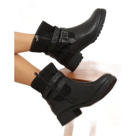 Černé vojenské dámské boty 267 Black černý