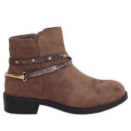Dámské kozačky tmavě béžové RQ332 Khaki béžový Dámské kozačky tmavě béžové RQ332 Khaki béžový
