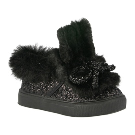 FRROCK Dětské černé teplé tenisky Mumi černá