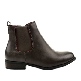 Šedé ploché kozačky Jodhpur s gumičkou 20Y8031-1 šedá