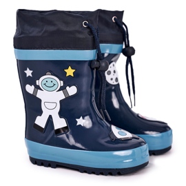 Apawwa Kosmonaut Mordeso Navy Blue galoše bílý námořnická modř