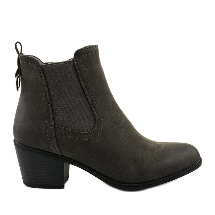 Šedé semišové kotníkové boty na příspěvku Tarrenscribe šedá Šedé semišové kotníkové boty na příspěvku Tarrenscribe šedá