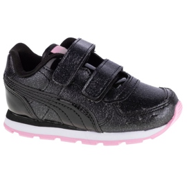 Puma Vista Glitz V Infants Jr 369721-10 černá růžový Puma Vista Glitz V Infants Jr 369721-10 černá růžový