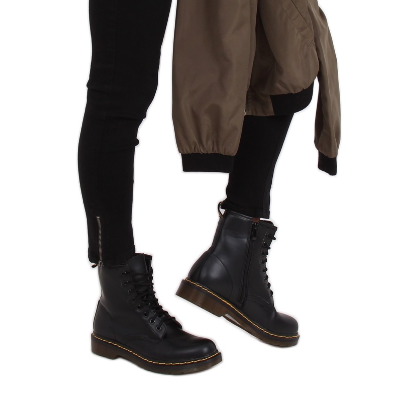 Šněrovací boty černé martensiaki NC1019 černé černá