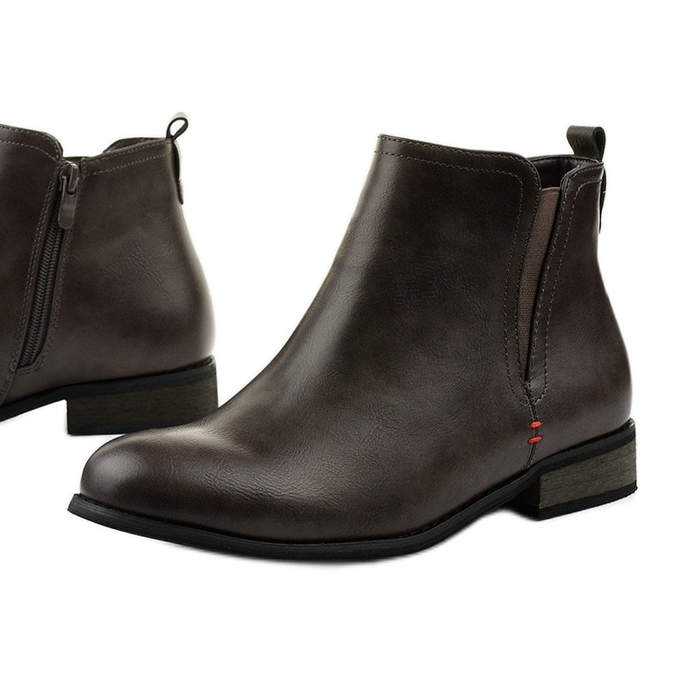 Šedé zateplené boty se zipem Simplegleam šedá