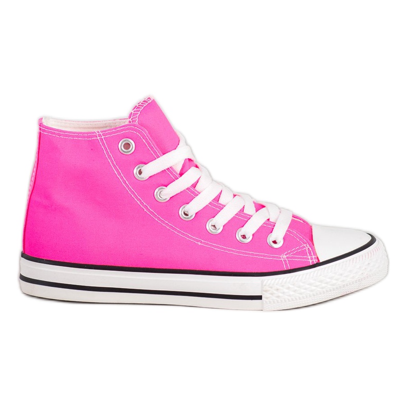 SHELOVET Vysoké tenisky růžový