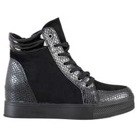 Bestelle Pohodlné klínové boty černá