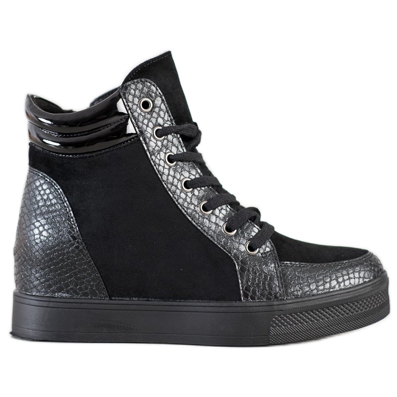 Bestelle Pohodlné klínové boty černá