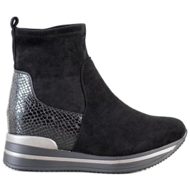 Gogo Boty na klínku černý