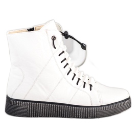 SHELOVET Bílí dělníci na platformě bílý