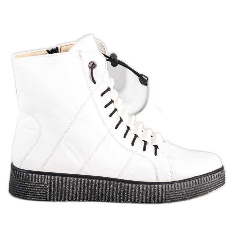 SHELOVET Bílí dělníci na platformě bílý