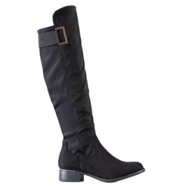 Evento Boty s ozdobným páskem černý