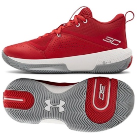 Basketbalové boty Under Armour Gs Sc 3Zero Iv Boys Jr 3023918-600 červené pomeranče a červené