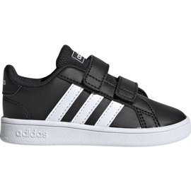 Dětské boty Adidas Grand Court I černé a bílé EF0117 černý