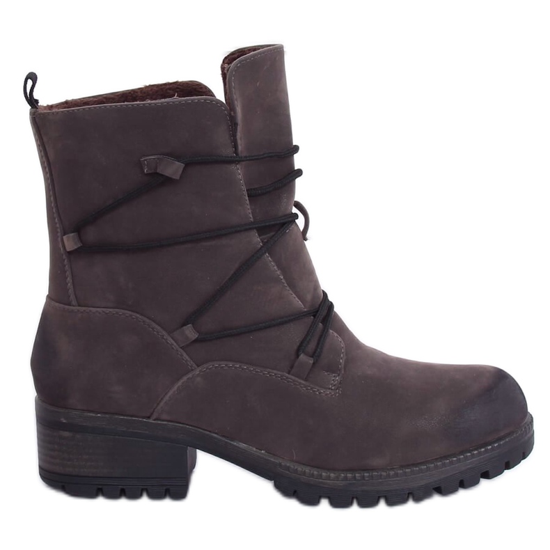 Šedé boty na chrániči šedé K1936104 Gris šedá