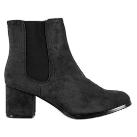 J. Star Teplé vysoké podpatky černý