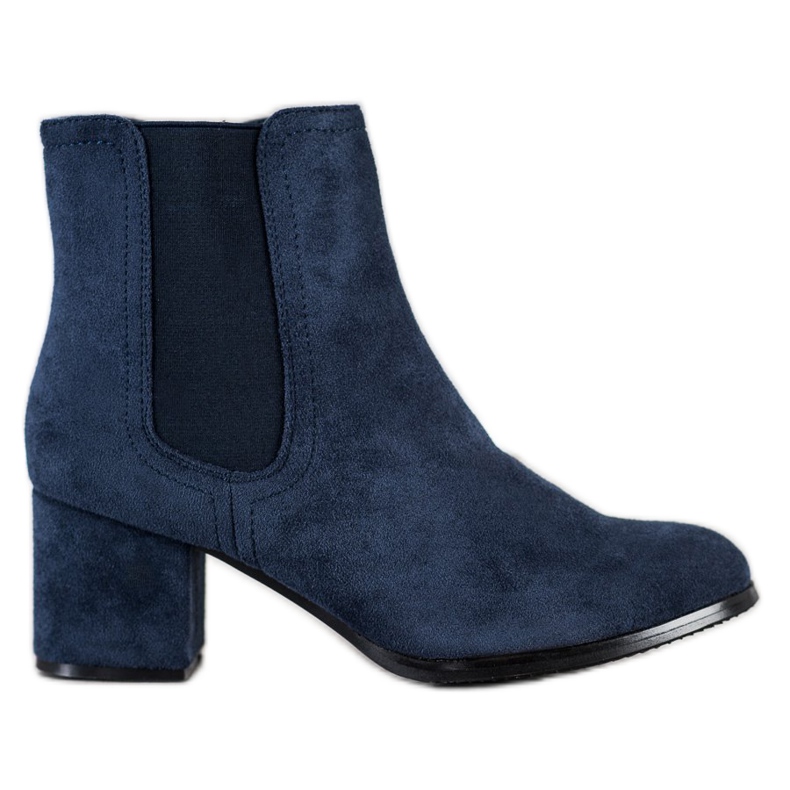 J. Star Teplé vysoké podpatky námořnická modrá modrý