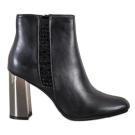 SDS Černé boty s krystaly černý