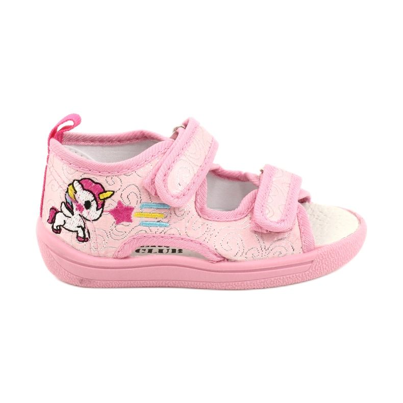 American Club Americké pantofle sandálů TEN38 / 20, kožená vložka růžová růžový