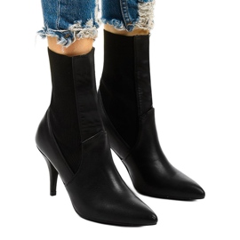 Černé vysoké podpatky s ponožkou Daywillow černá