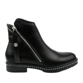 Černé dámské kozačky na zip, Nonarila černá