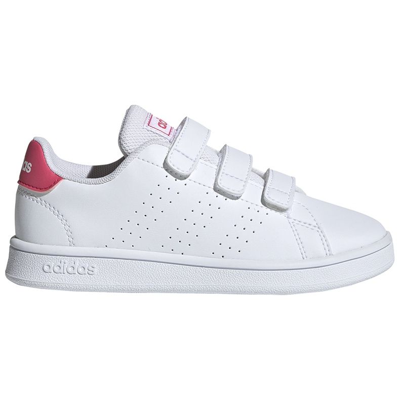 Dětské boty Adidas Advantage C bílé a růžové EF0221 bílý růžový