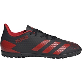 Kopačky adidas Predator 20.4 Tf černé a červené EE9585 bílý černý