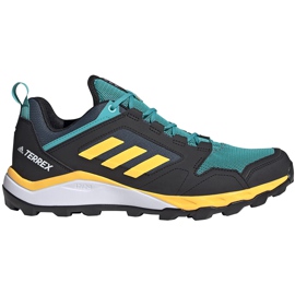 Pánské boty Adidas Terrex Agravic Tr černé a tyrkysové FV2418 černý zelený žluť