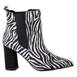 Corina Zebra Print Boot bílý černá Corina Zebra Print Boot bílý černá