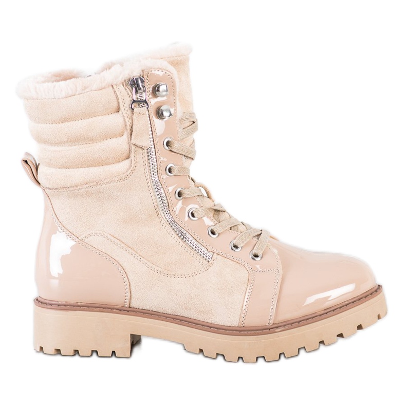 SHELOVET Stylové lapače s oteplováním béžový