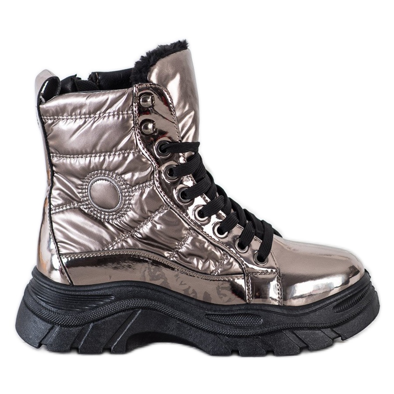 SHELOVET Módní prošívané lapače šedá