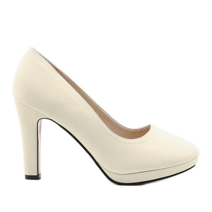 Bílé lodičky na tlustém podpatku Doombrace bílý